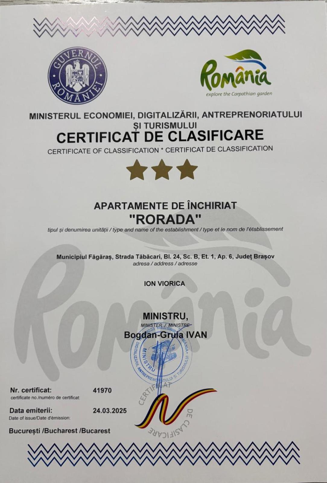 Rorada Apartament Făgăraş Kültér fotó